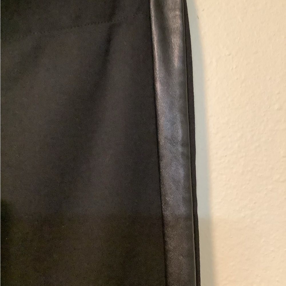 Umgee NWT Women’s black small‎ high waist faux leather tuxedo stripe leggings - Picture 6 of 9